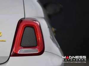 FIAT 500 Central Tail Light Trim Kit - Carbon Fiber - Yellow Candy